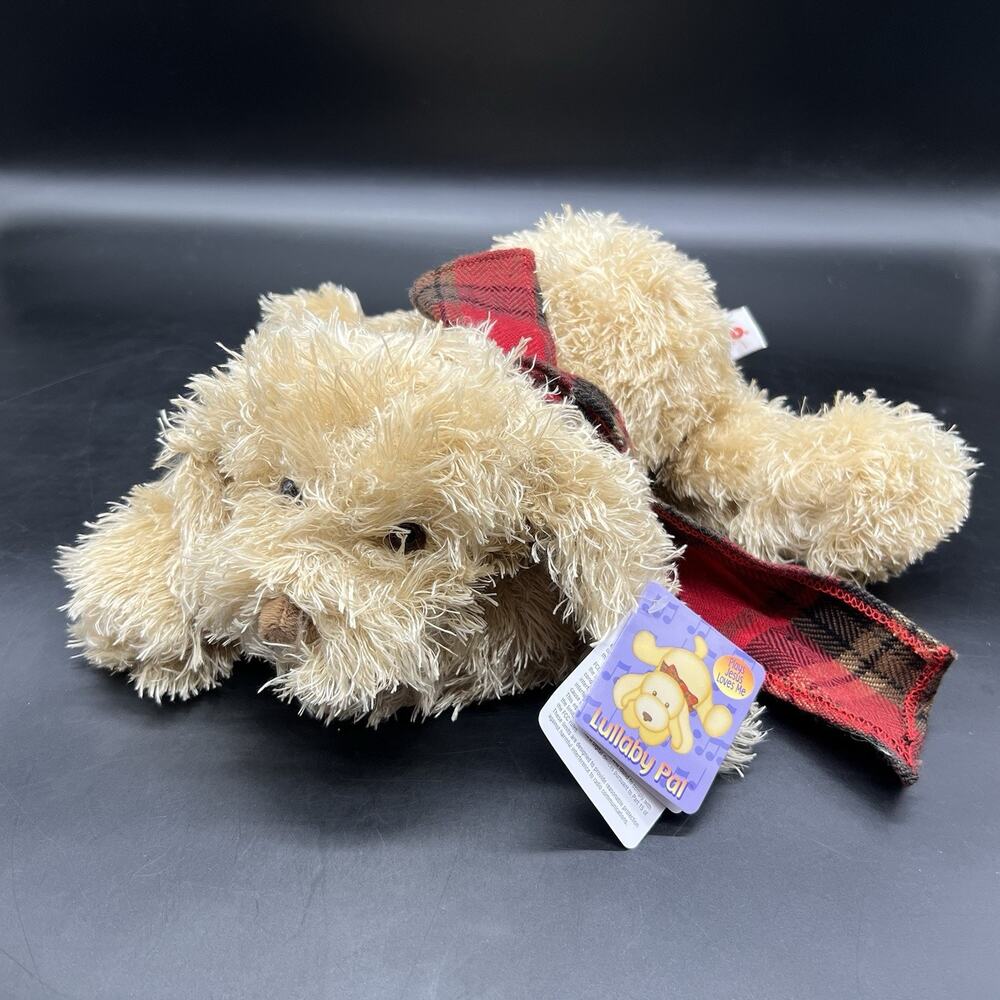 Gund Lullaby Pal Musical Plush Beige Golden Doodle Dog Jesus Loves Me Scarf